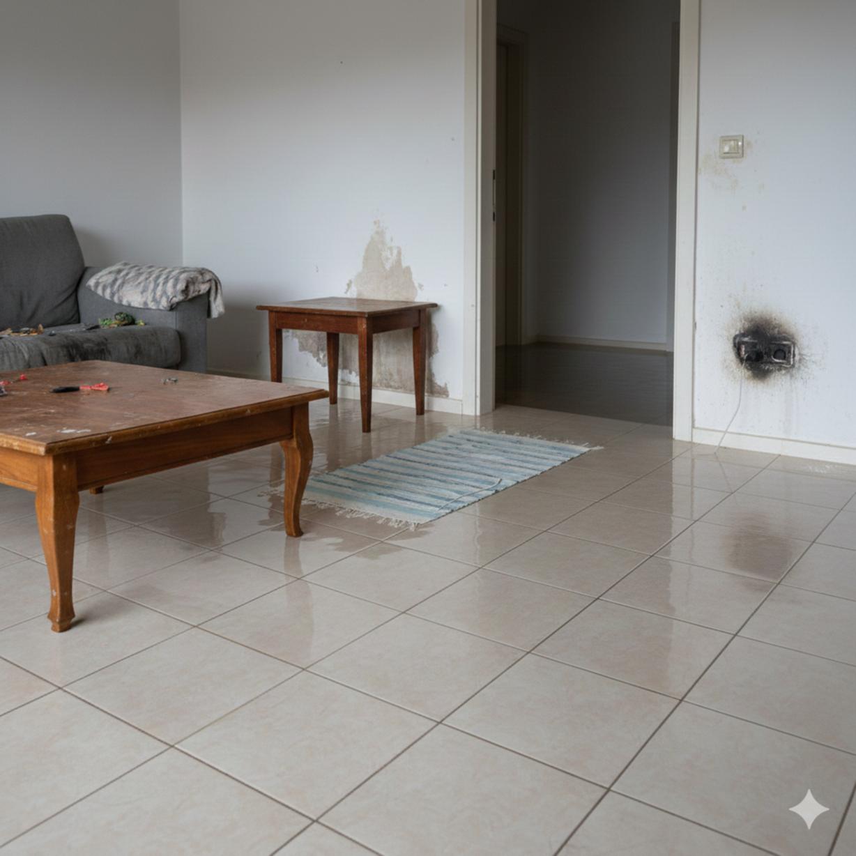 הצפה בדירה? מה לעשות צעד אחר צעד